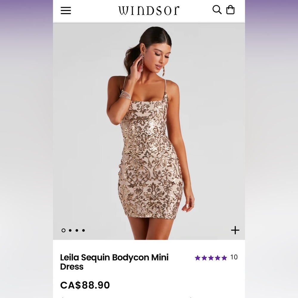 Stunning Rose Gold Backless Bodycon Dress
